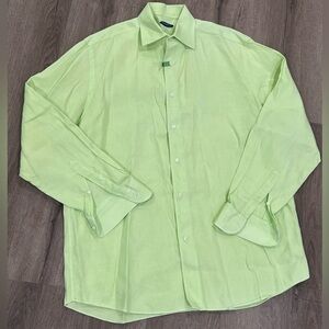 VINCENZO DI RUGGIERO Shirt Napoli Size Large Made in Italy Cotton Linen